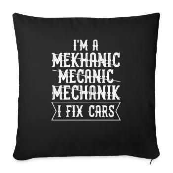 Mechaniker Mechanic - Sofa pillowcase 17,3'' x 17,3'' (45 x 45 cm) - black - Front