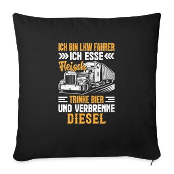 TRUCK - Sofa pillowcase 17,3'' x 17,3'' (45 x 45 cm) - black - Front