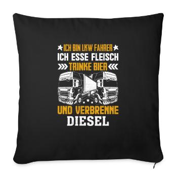 Truck Driver - Sofa pillowcase 17,3'' x 17,3'' (45 x 45 cm) - black - Front