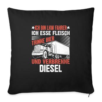 Truck Driver Beer Truck Forwarding - Sofa pillowcase 17,3'' x 17,3'' (45 x 45 cm) - black - Front