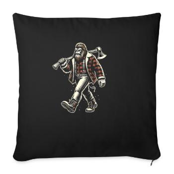Bûcheron Forester Bigfoot - Housse de coussin décorative 45 x 45 cm - noir - Devant
