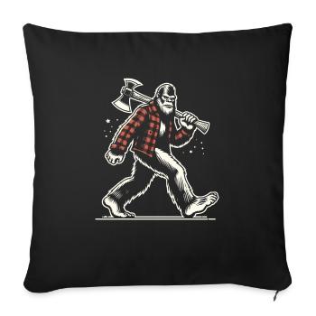 Bûcheron Forester Bigfoot - Housse de coussin décorative 45 x 45 cm - noir - Devant