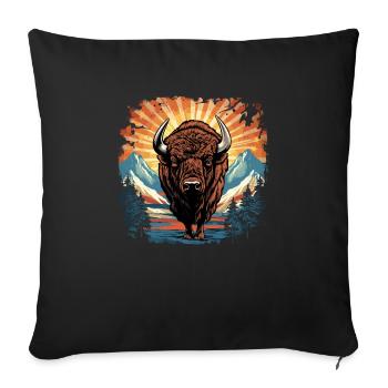 Bison - Sofa pillowcase 17,3'' x 17,3'' (45 x 45 cm) - black - Front