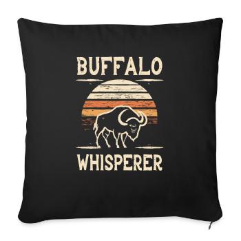 Buffalo Whisperer - Sofakissenbezug 45 x 45 cm - Schwarz - Vorne