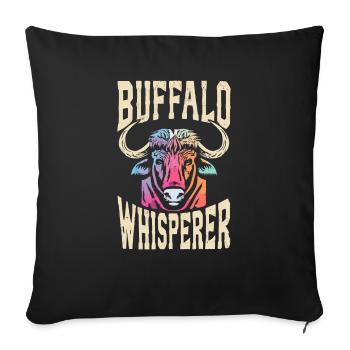 Buffalo Whisperer - Sofakissenbezug 45 x 45 cm - Schwarz - Vorne