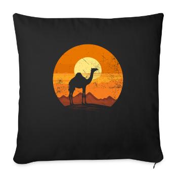 Chameau - Housse de coussin décorative 45 x 45 cm - noir - Devant