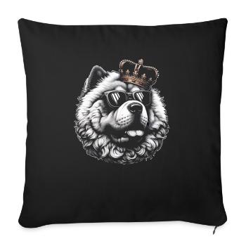 Chow Chow Dog - Sofa pillowcase 17,3'' x 17,3'' (45 x 45 cm) - black - Front