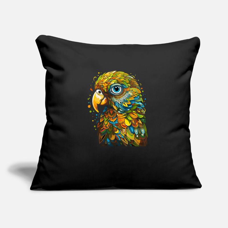 Perruche perruche Housse de coussin décorative 45 x 45 cm