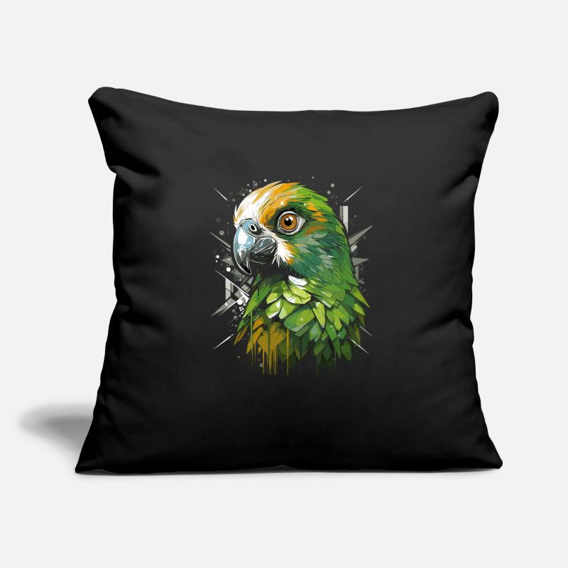 Perruche perruche Housse de coussin décorative 45 x 45 cm