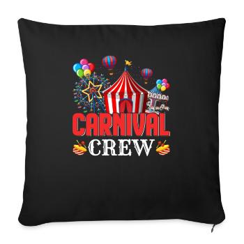 Carnival Circus - Sofa pillowcase 17,3'' x 17,3'' (45 x 45 cm) - black - Front