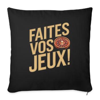 Faites vos jeux - Housse de coussin décorative 45 x 45 cm - noir - Devant