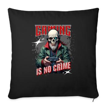 Gaming Is Not A Crime – Gamer Statement for - Sofa pillowcase 17,3'' x 17,3'' (45 x 45 cm) - black - Front