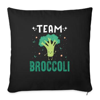 Team Broccoli - Sofakissenbezug 45 x 45 cm - Schwarz - Vorne