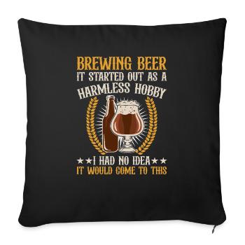 Braumeister Beer Brewing Brewers Boire de la bière - Housse de coussin décorative 45 x 45 cm - noir - Devant