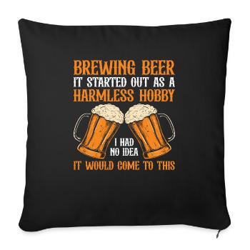 Braumeister Beer Brewing Brewers Boire de la bière - Housse de coussin décorative 45 x 45 cm - noir - Devant