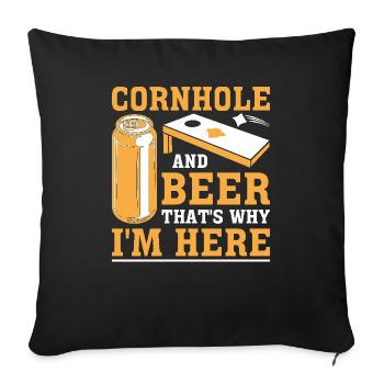 Hot Dog Costume Camping Outfit - Sofa pillowcase 17,3'' x 17,3'' (45 x 45 cm) - black - Front
