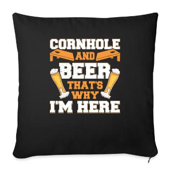 Hot Dog Costume Camping Outfit - Sofa pillowcase 17,3'' x 17,3'' (45 x 45 cm) - black - Front