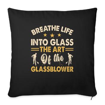 Glass apparatus constructionGlass blowers and glass apparatus manufacturers - Sofa pillowcase 17,3'' x 17,3'' (45 x 45 cm) - black - Front