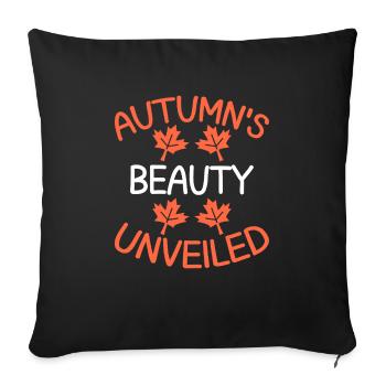 Blattpeeper Herbst Laub Herbst Peeper - Sofakissenbezug 45 x 45 cm - Schwarz - Vorne