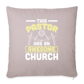Priest Pastor Gift for Christians - Sofa pillowcase 17,3'' x 17,3'' (45 x 45 cm) - light taupe - Front