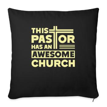 Priest Pastor Gift for Christians - Sofa pillowcase 17,3'' x 17,3'' (45 x 45 cm) - black - Front