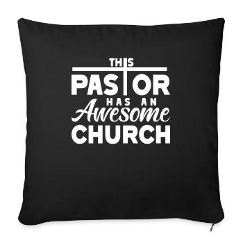 Priest Pastor Gift for Christians - Sofa pillowcase 17,3'' x 17,3'' (45 x 45 cm) - black - Front