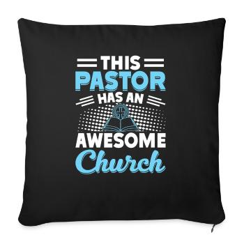 Priest Pastor Gift for Christians - Sofa pillowcase 17,3'' x 17,3'' (45 x 45 cm) - black - Front
