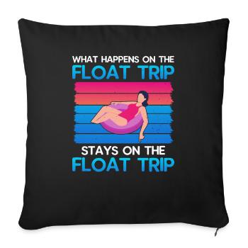 Flotteur d’été Rivière Tubing Fête Tenue de plage - Housse de coussin décorative 45 x 45 cm - noir - Devant