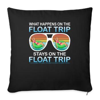 Flotteur d’été Rivière Tubing Fête Tenue de plage - Housse de coussin décorative 45 x 45 cm - noir - Devant