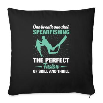 Chasse sous-marine Chasse sous-marine Chasse sous-marine - Housse de coussin décorative 45 x 45 cm - noir - Devant