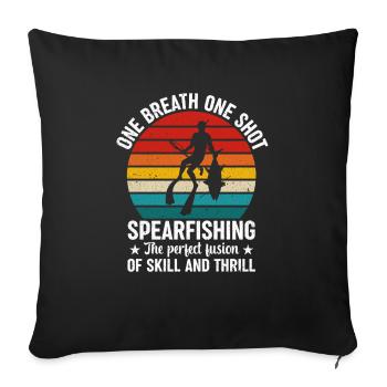 Chasse sous-marine Chasse sous-marine Chasse sous-marine - Housse de coussin décorative 45 x 45 cm - noir - Devant
