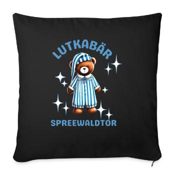 Ours Lutka - Housse de coussin décorative 45 x 45 cm - noir - Devant