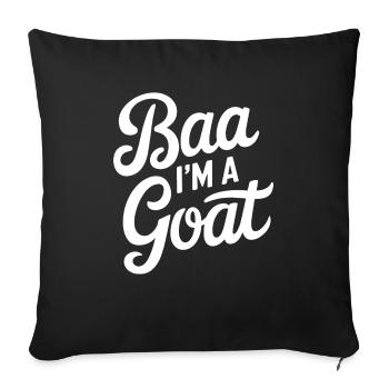 Baa I'm a goat - Sofa pillowcase 17,3'' x 17,3'' (45 x 45 cm) - black - Front