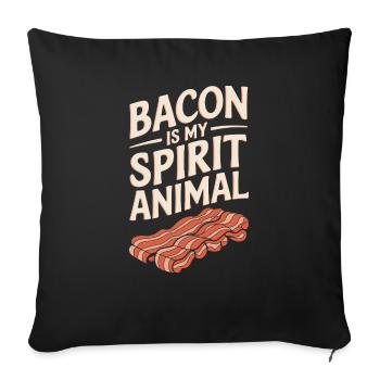 Speck Ist Mein Geisttier - Sofakissenbezug 45 x 45 cm - Schwarz - Vorne