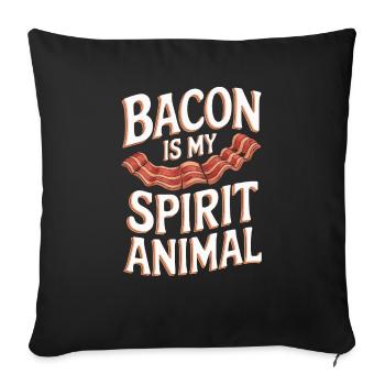 Speck Ist Mein Geisttier - Sofakissenbezug 45 x 45 cm - Schwarz - Vorne