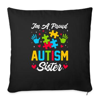 Time for my baptism First Communion - Sofa pillowcase 17,3'' x 17,3'' (45 x 45 cm) - black - Front