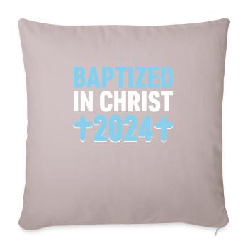 Temps pour mon baptême Première Communion - Housse de coussin décorative 45 x 45 cm - taupe clair - Devant