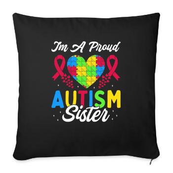 Time for my baptism First Communion - Sofa pillowcase 17,3'' x 17,3'' (45 x 45 cm) - black - Front