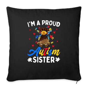 Time for my baptism First Communion - Sofa pillowcase 17,3'' x 17,3'' (45 x 45 cm) - black - Front