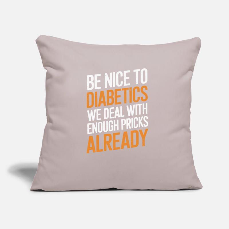 Diabetikern Typ a oder b lustiger Spruch Sofakissenbezug 45 x 45 cm