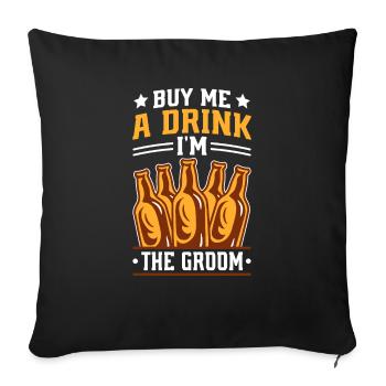 Bachelorette parties beer drinking beer drinkers party - Sofa pillowcase 17,3'' x 17,3'' (45 x 45 cm) - black - Front