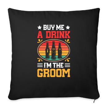 Bachelorette parties beer drinking beer drinkers party - Sofa pillowcase 17,3'' x 17,3'' (45 x 45 cm) - black - Front