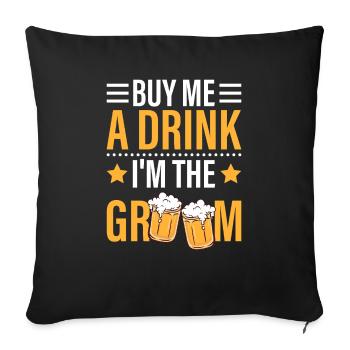 Bachelorette parties beer drinking beer drinkers party - Sofa pillowcase 17,3'' x 17,3'' (45 x 45 cm) - black - Front