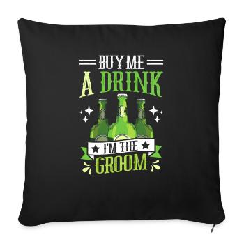 Bachelorette parties beer drinking beer drinkers party - Sofa pillowcase 17,3'' x 17,3'' (45 x 45 cm) - black - Front