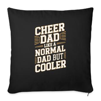 A normal father a cooler athlete - Sofa pillowcase 17,3'' x 17,3'' (45 x 45 cm) - black - Front