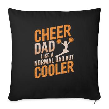 A normal father a cooler athlete - Sofa pillowcase 17,3'' x 17,3'' (45 x 45 cm) - black - Front