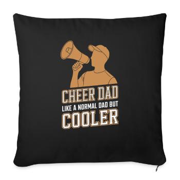 A normal father a cooler athlete - Sofa pillowcase 17,3'' x 17,3'' (45 x 45 cm) - black - Front