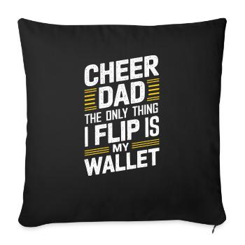 A normal father a cooler athlete - Sofa pillowcase 17,3'' x 17,3'' (45 x 45 cm) - black - Front
