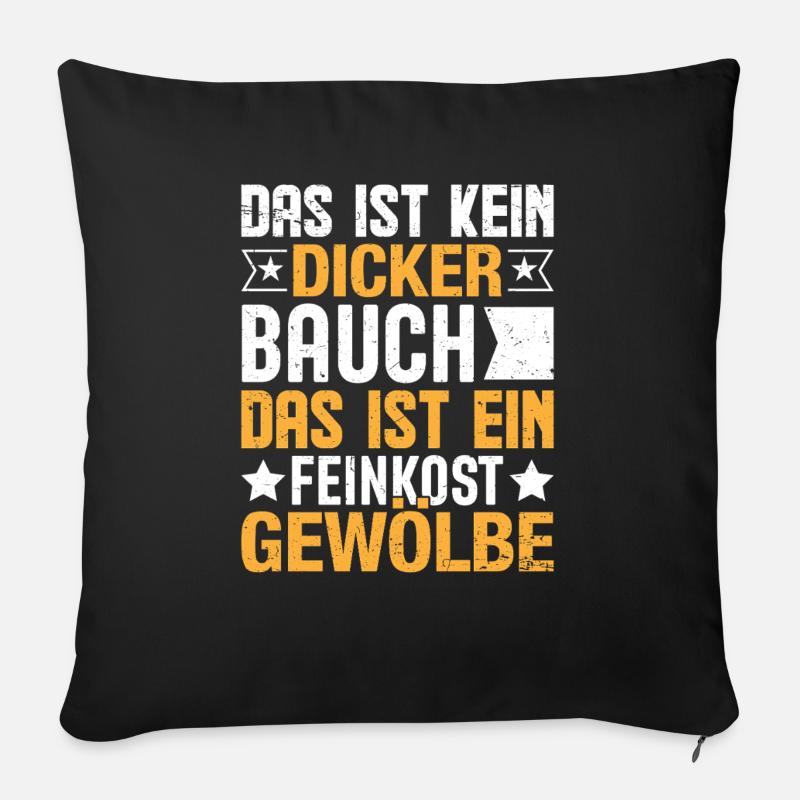 Feinkostgewölbe Shirt mit Spruch - Sofakissenbezug 45 x 45 cm - Schwarz