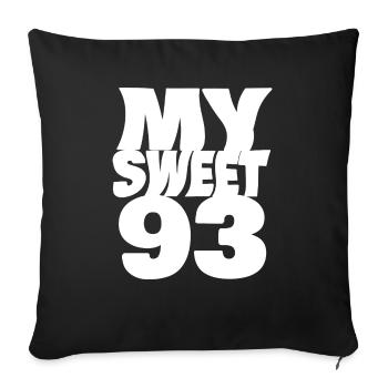 93 - Sofa pillowcase 17,3'' x 17,3'' (45 x 45 cm) - black - Front